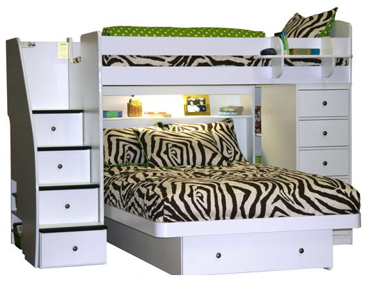 Berg Furniture Sierra Twin Over Full, Twin Over Full Loft Bunk Bed