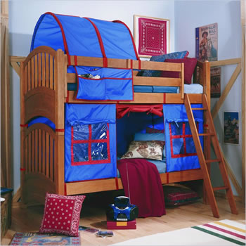 Lea My Place Twin Bunk Bed with Tent